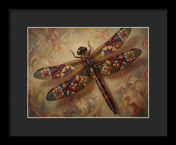 Dragonfly With Colorful Patterns