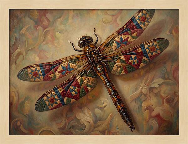 Dragonfly With Colorful Patterns