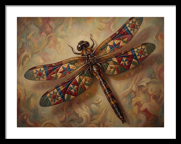 Dragonfly With Colorful Patterns