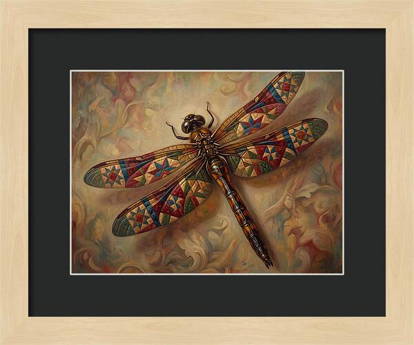 Dragonfly With Colorful Patterns