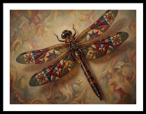 Dragonfly With Colorful Patterns