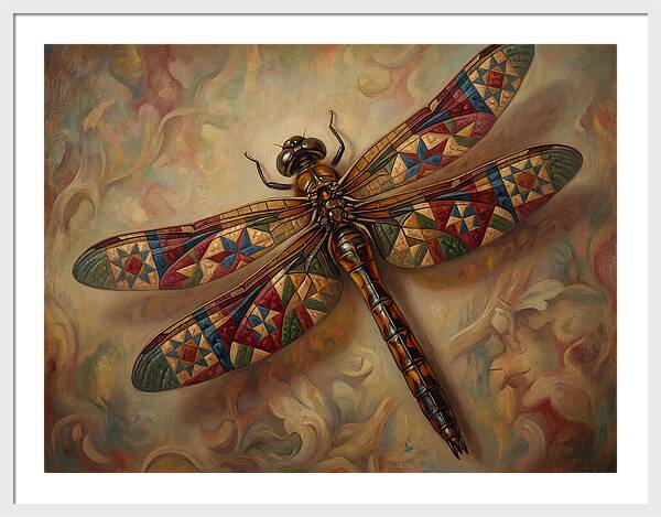 Dragonfly With Colorful Patterns