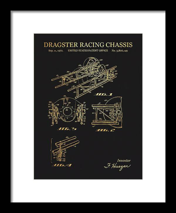 Dragster Racing Chassis Gold Patent Us3806149a