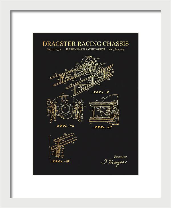 Dragster Racing Chassis Gold Patent Us3806149a