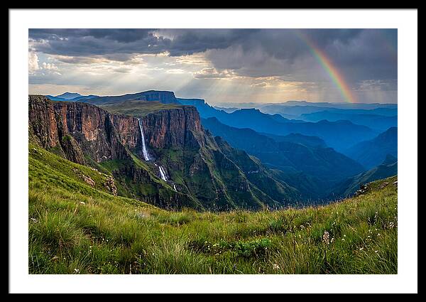 Drakensberg Majesty Under Rainbow