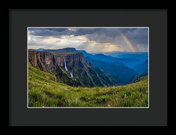 Drakensberg Majesty Under Rainbow