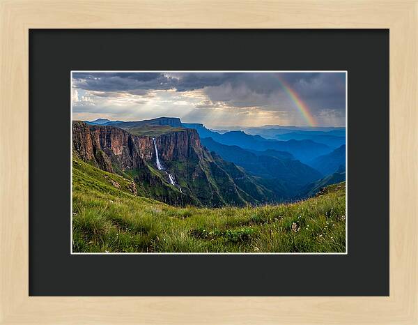 Drakensberg Majesty Under Rainbow