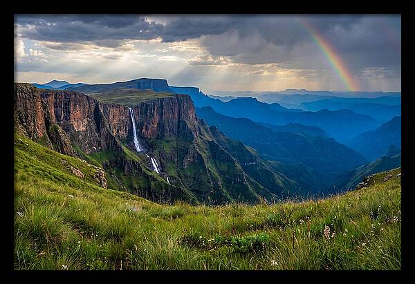 Drakensberg Majesty Under Rainbow