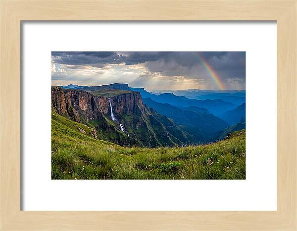 Drakensberg Majesty Under Rainbow