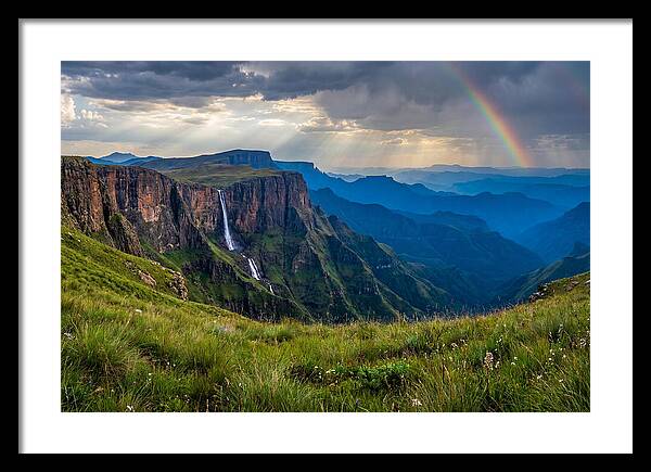 Drakensberg Majesty Under Rainbow