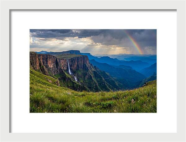 Drakensberg Majesty Under Rainbow