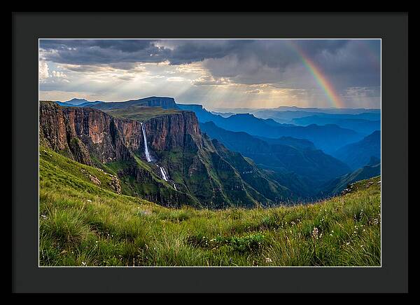 Drakensberg Majesty Under Rainbow