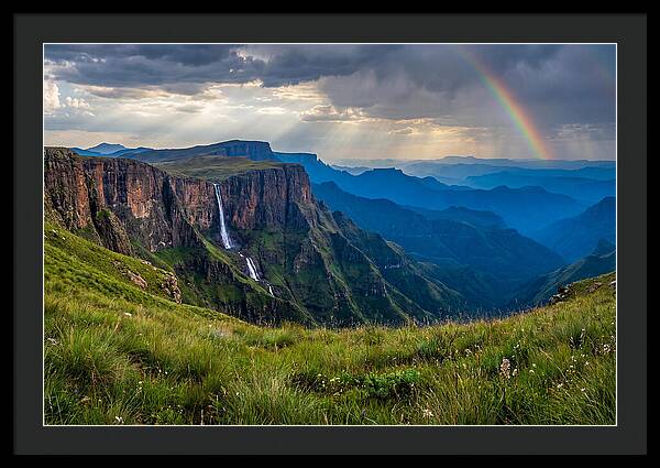 Drakensberg Majesty Under Rainbow
