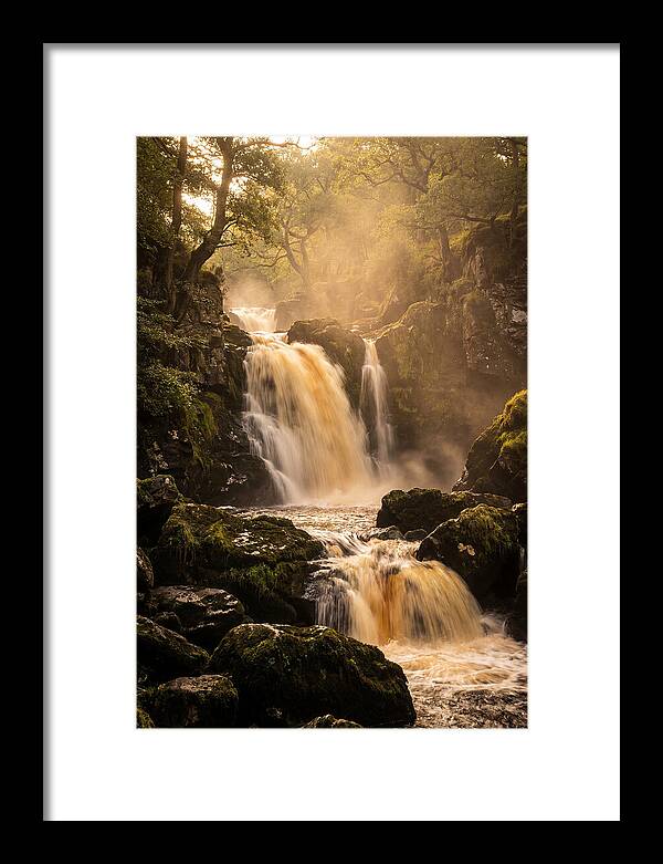 Dramatic Amber Waterfall