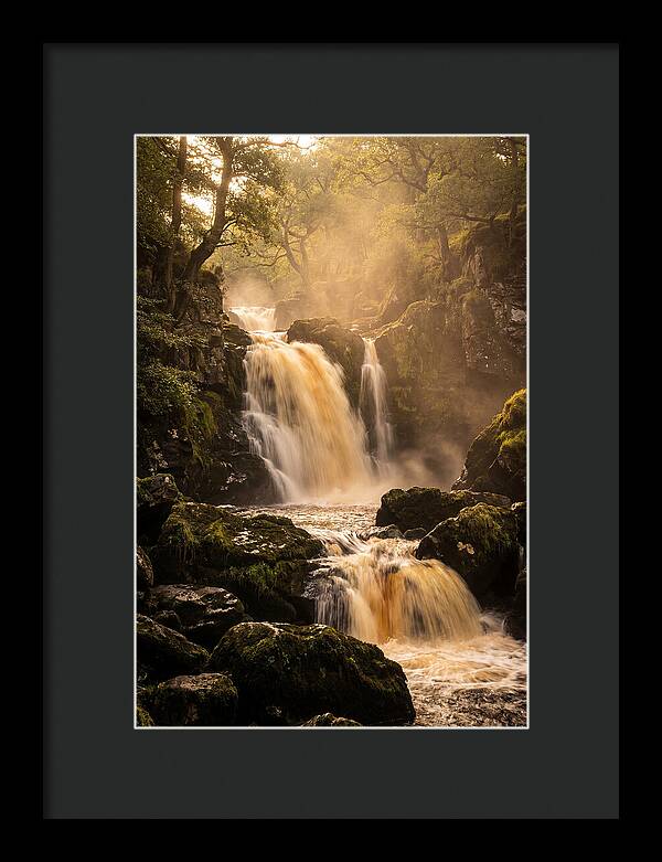 Dramatic Amber Waterfall