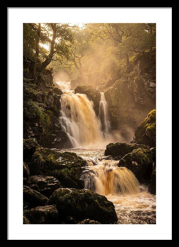 Dramatic Amber Waterfall