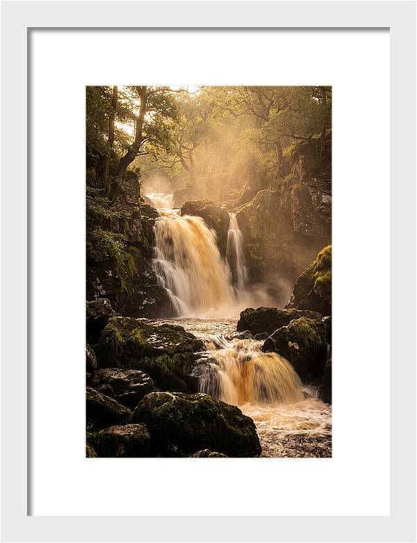 Dramatic Amber Waterfall