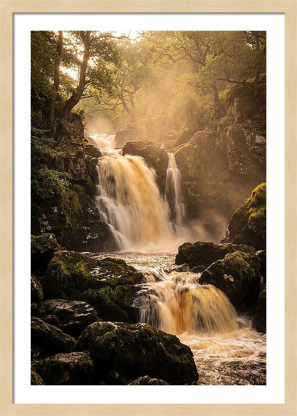 Dramatic Amber Waterfall
