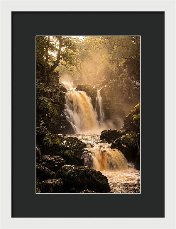 Dramatic Amber Waterfall