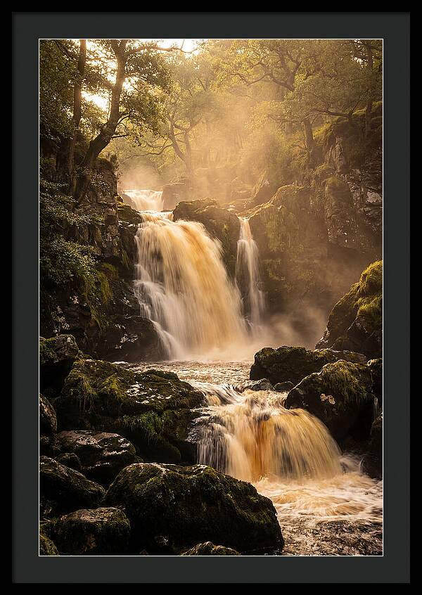 Dramatic Amber Waterfall
