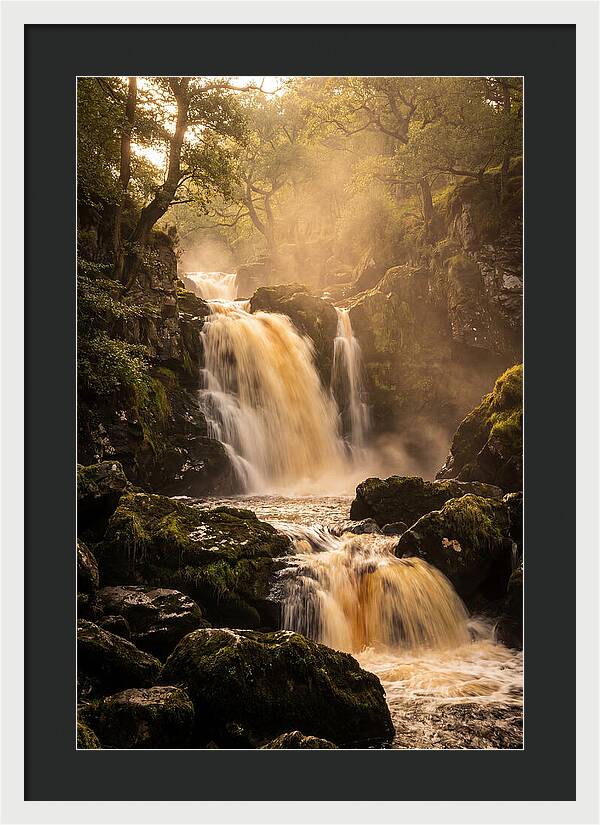 Dramatic Amber Waterfall