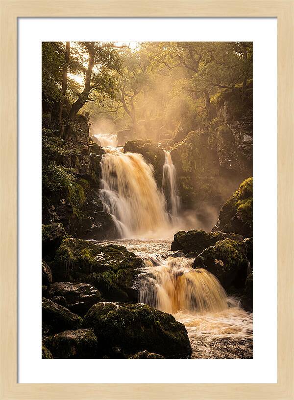 Dramatic Amber Waterfall