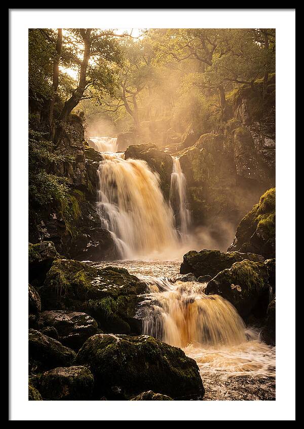 Dramatic Amber Waterfall