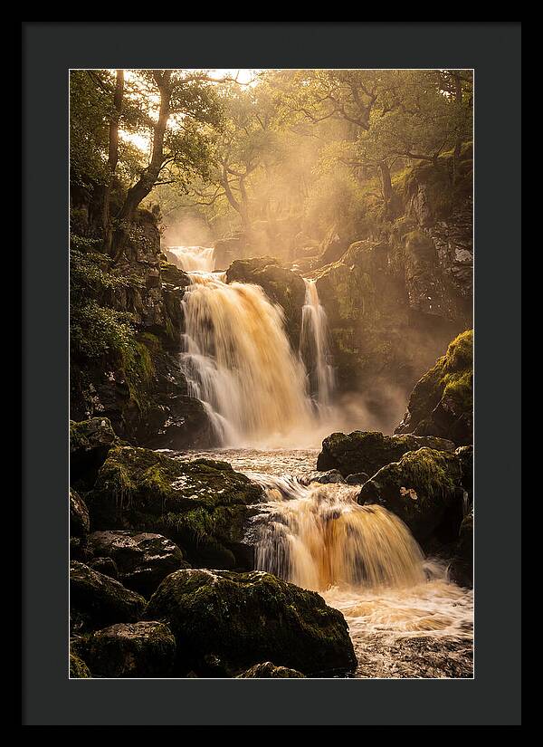 Dramatic Amber Waterfall