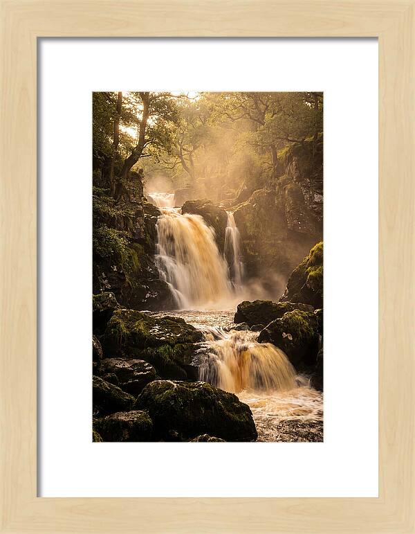 Dramatic Amber Waterfall