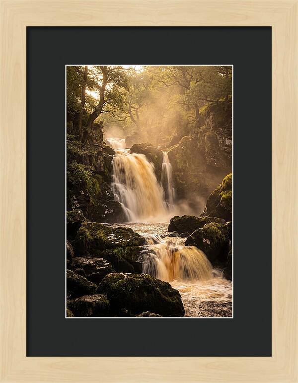 Dramatic Amber Waterfall