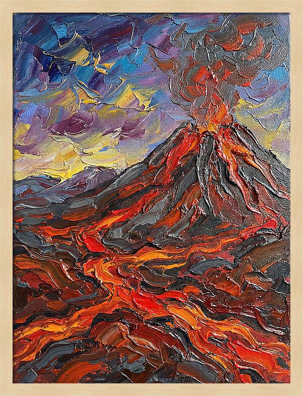 Dramatic Eruption Under Twilight