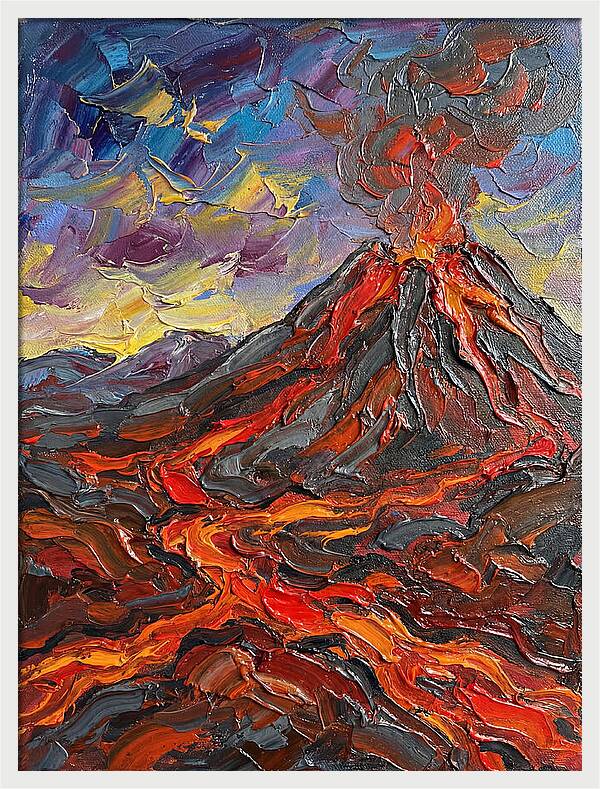 Dramatic Eruption Under Twilight