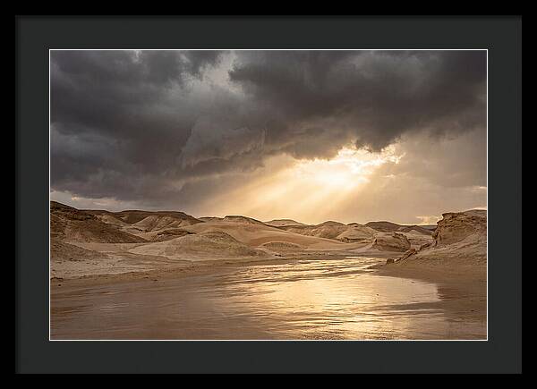 Dramatic Golden Light Through Thunderstorm