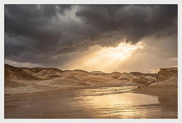 Dramatic Golden Light Through Thunderstorm