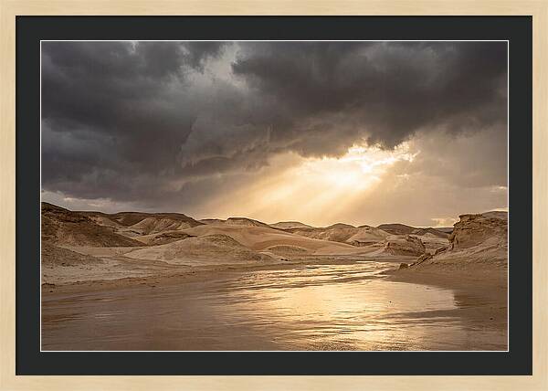 Dramatic Golden Light Through Thunderstorm