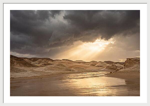 Dramatic Golden Light Through Thunderstorm