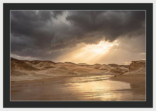 Dramatic Golden Light Through Thunderstorm