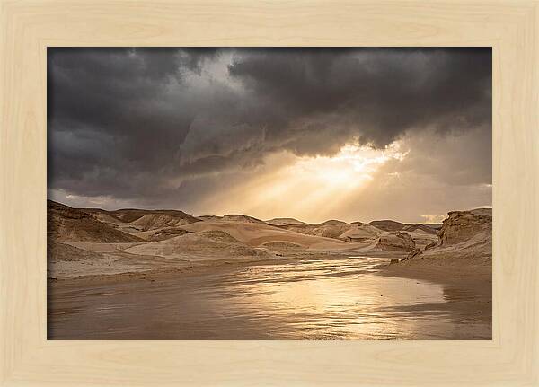Dramatic Golden Light Through Thunderstorm