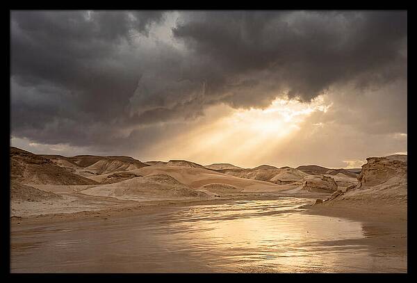 Dramatic Golden Light Through Thunderstorm