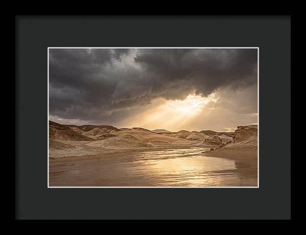 Dramatic Golden Light Through Thunderstorm