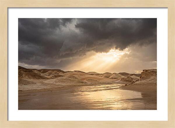 Dramatic Golden Light Through Thunderstorm
