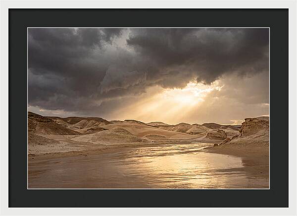 Dramatic Golden Light Through Thunderstorm