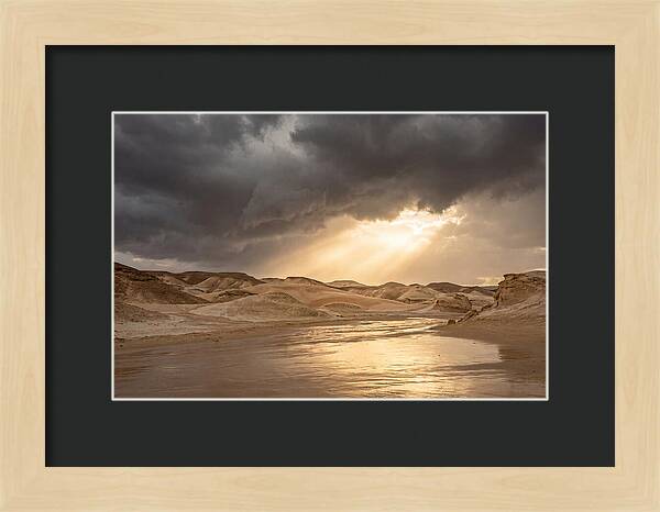 Dramatic Golden Light Through Thunderstorm