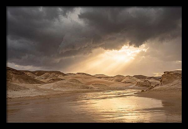 Dramatic Golden Light Through Thunderstorm