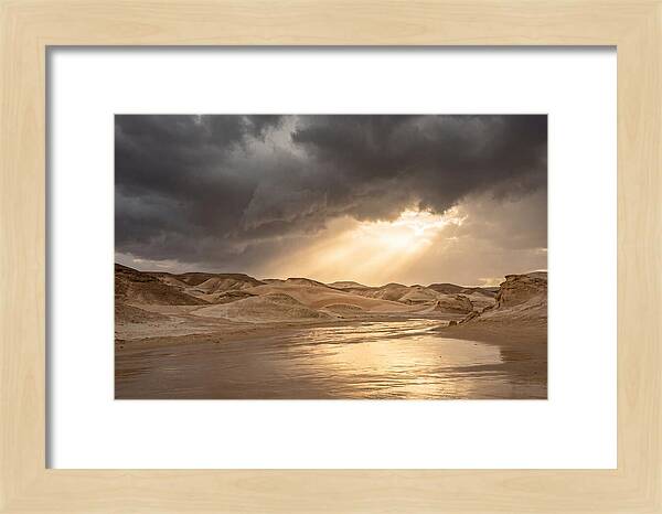 Dramatic Golden Light Through Thunderstorm