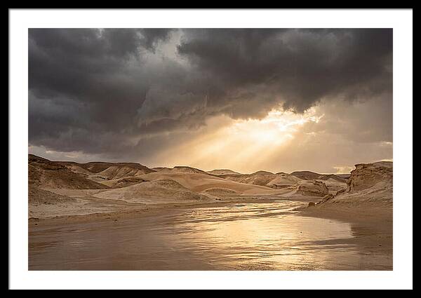 Dramatic Golden Light Through Thunderstorm
