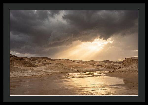 Dramatic Golden Light Through Thunderstorm