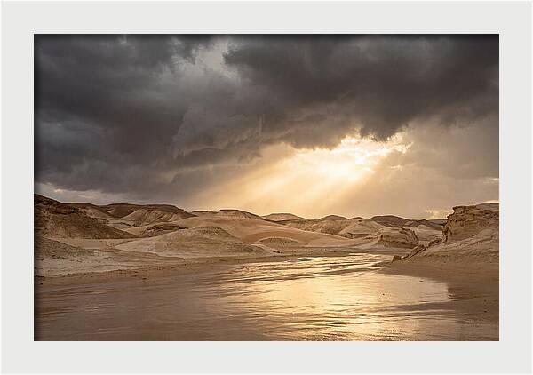 Dramatic Golden Light Through Thunderstorm