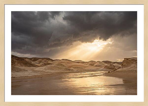 Dramatic Golden Light Through Thunderstorm