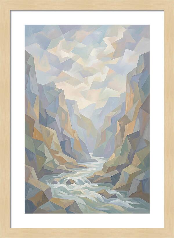Dramatic Gorge With Rushing River
